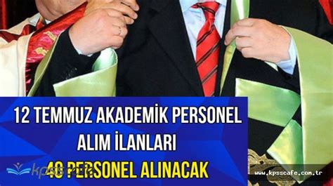 "Akademik Personel Alım İlanları"